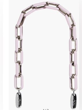 Ossa Mini Pink Enamel Cable Chain Wrist Strap
